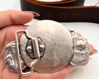 Motorcycle Belt Buckle: Antique Silver Zamak, Fits 40mm Belts - Etsy