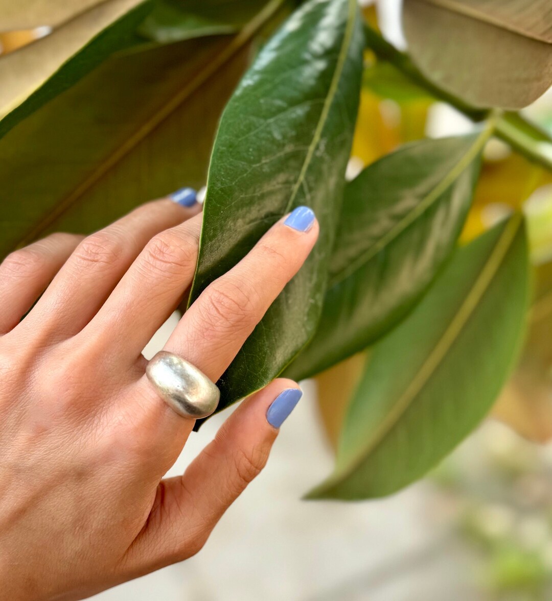 Silver simple Rings, Dainty Classic Ring, Oval Shaped Ring, Ring for ...