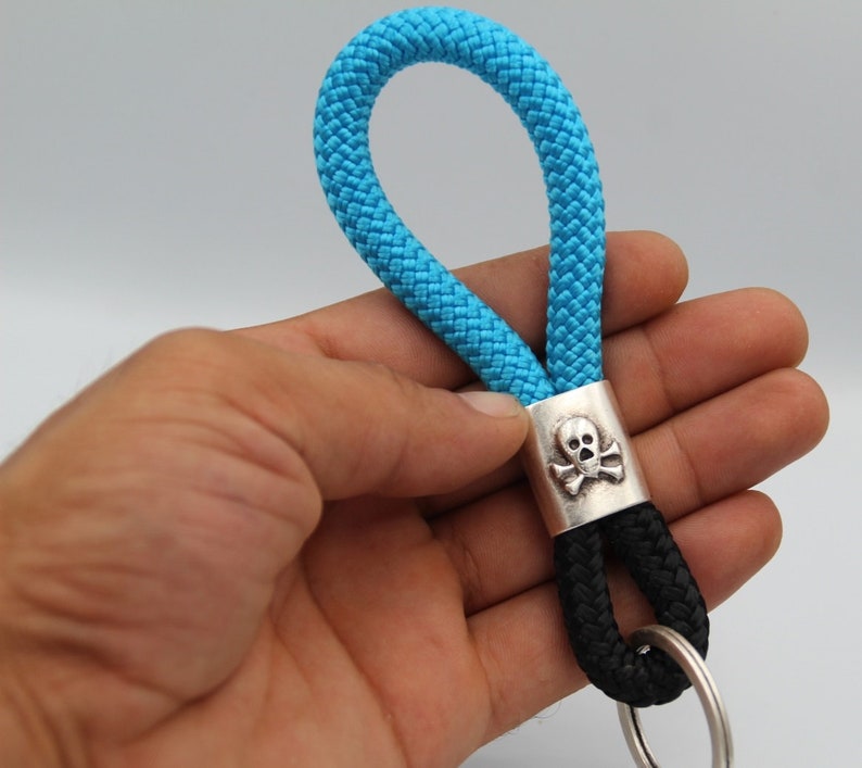 Skull Keychain Findings Slider Beads Round leathers Flat Etsy