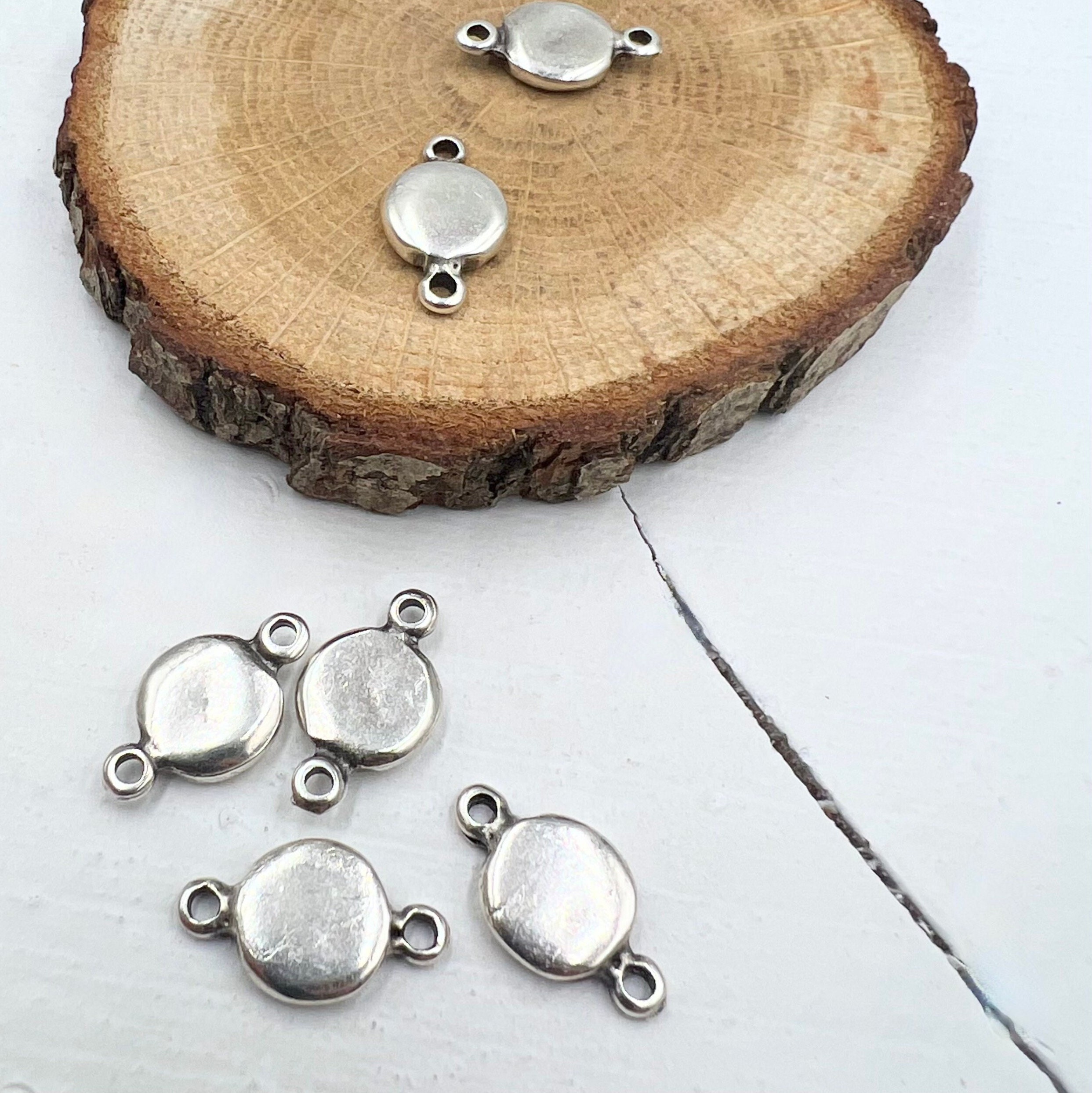 10 Pcs Double Sided Bracelet End, Make Rings and Rings