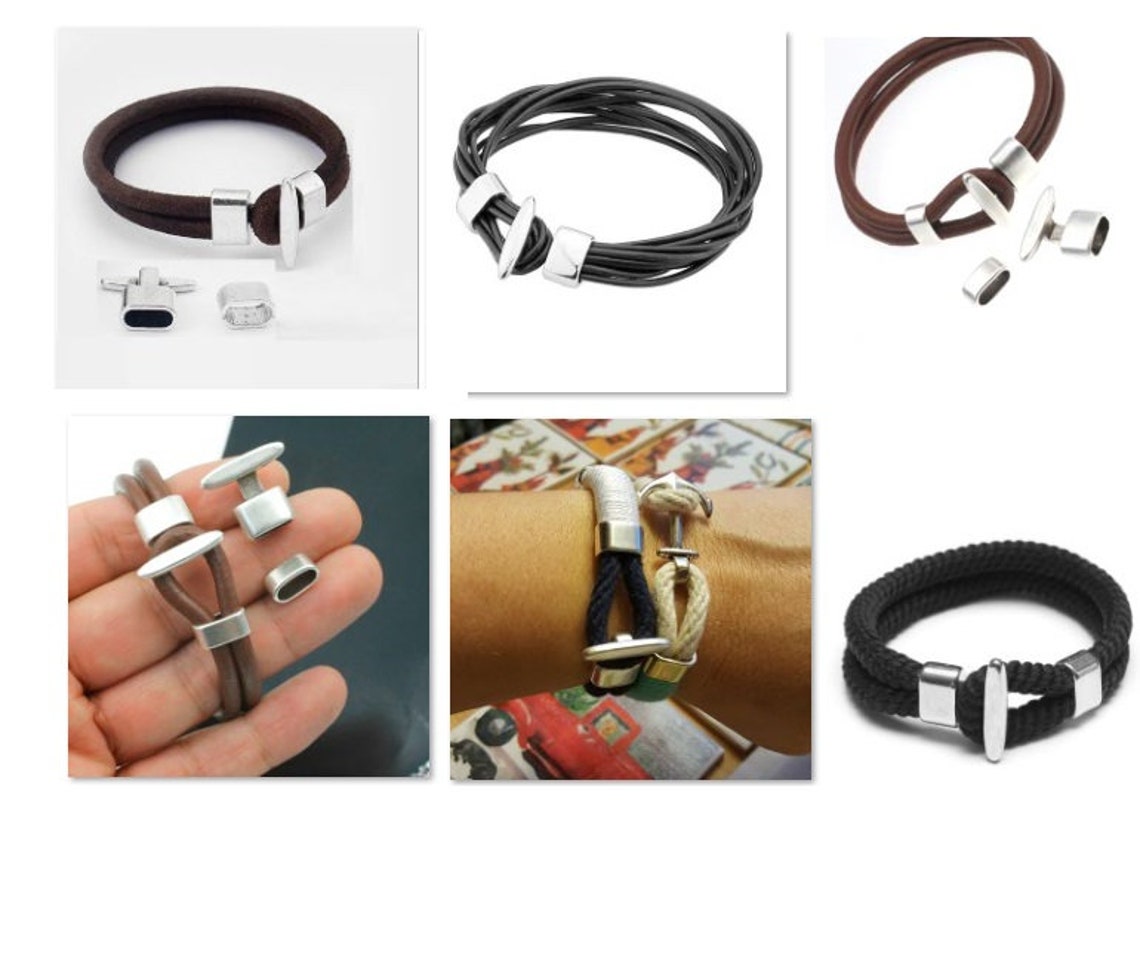 5 Sets Bracelet Clasps TBar Hook Clasp Clasps for Leather Etsy