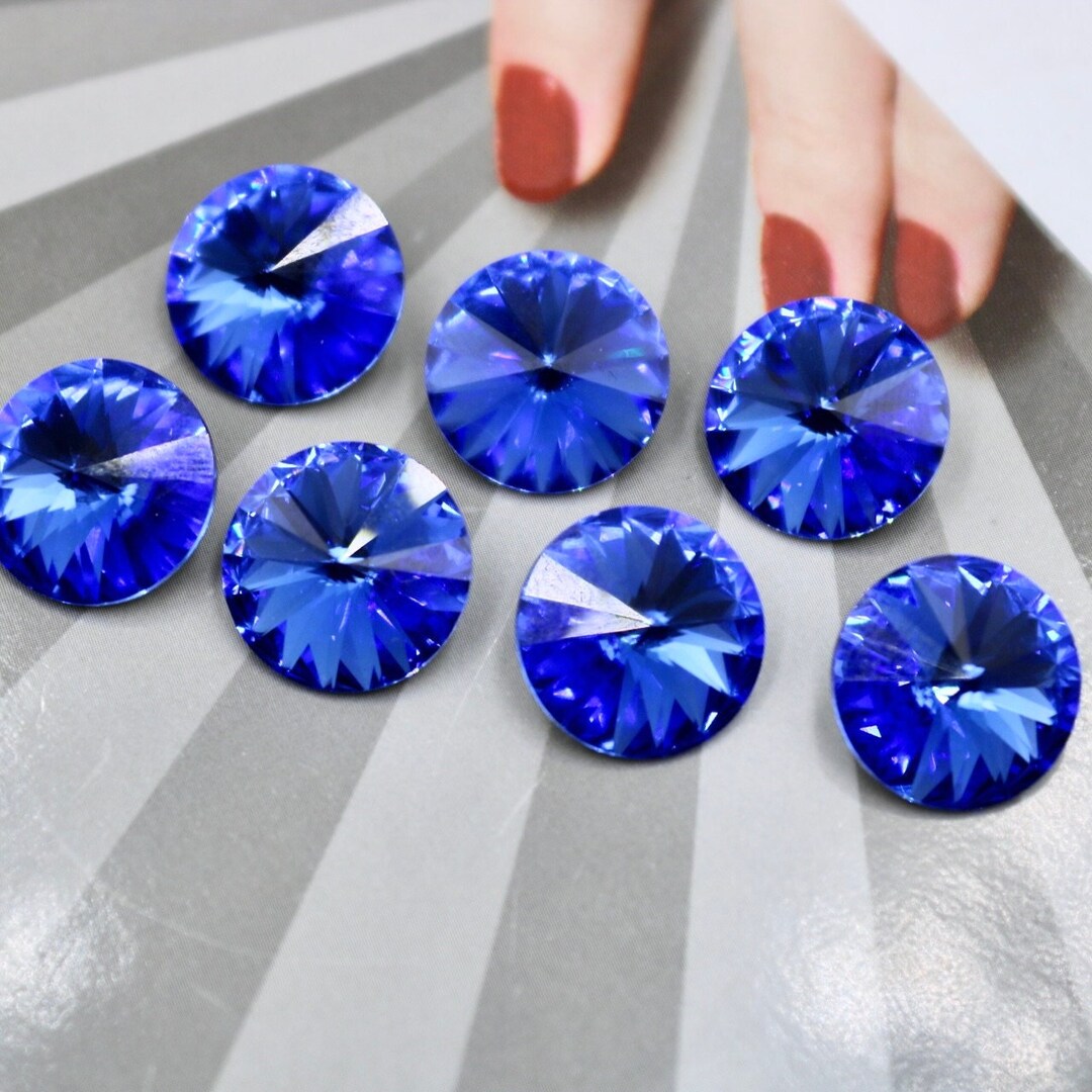3018 Swarovski Crystal, Loose Crystals for Settings, Blue, for Gluing