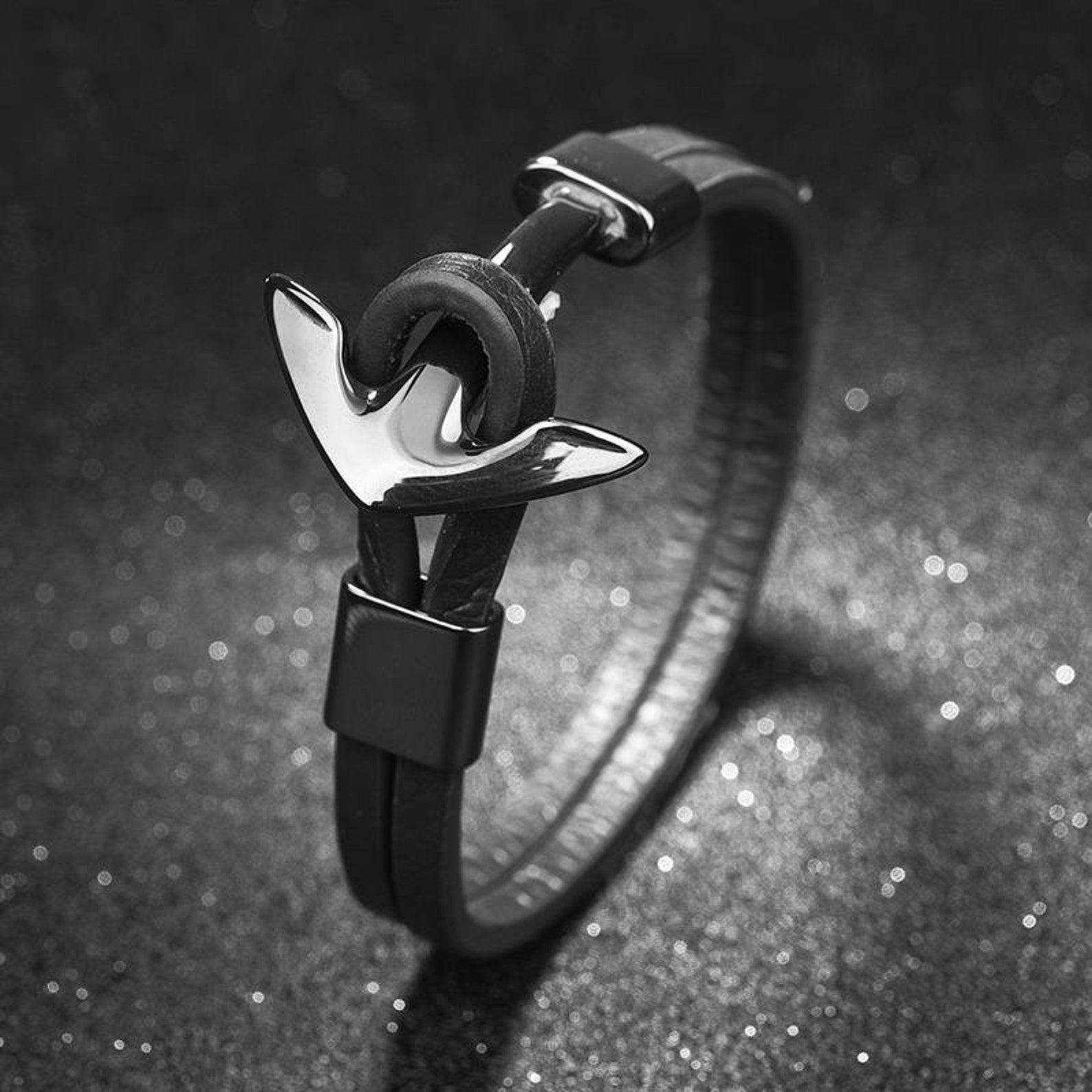 Matte Black Anchor Hook Clasp for Bracelet for Leather Cords Etsy