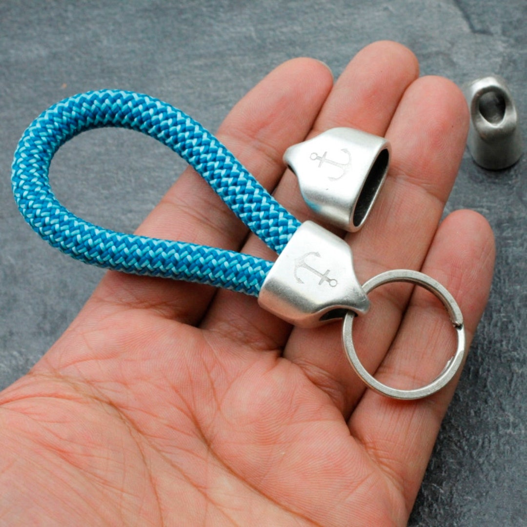Anchor Keychain Findings, Round Leathers, Flat Leather, Sail Ropes Keychains Making, Slider