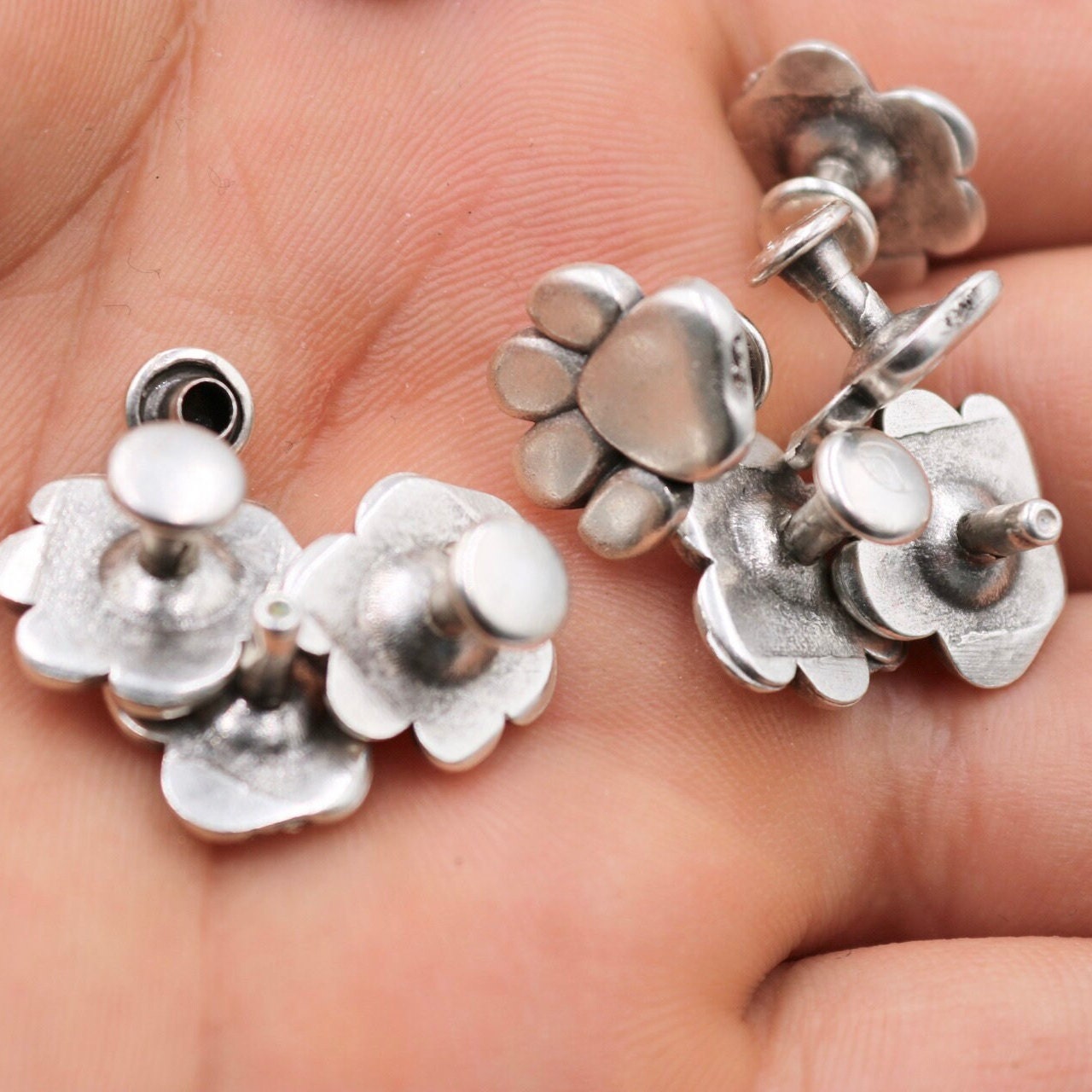 Silver Paw Rivets: Pet Lover Leather Craft Rivets (10 Pcs) - Etsy