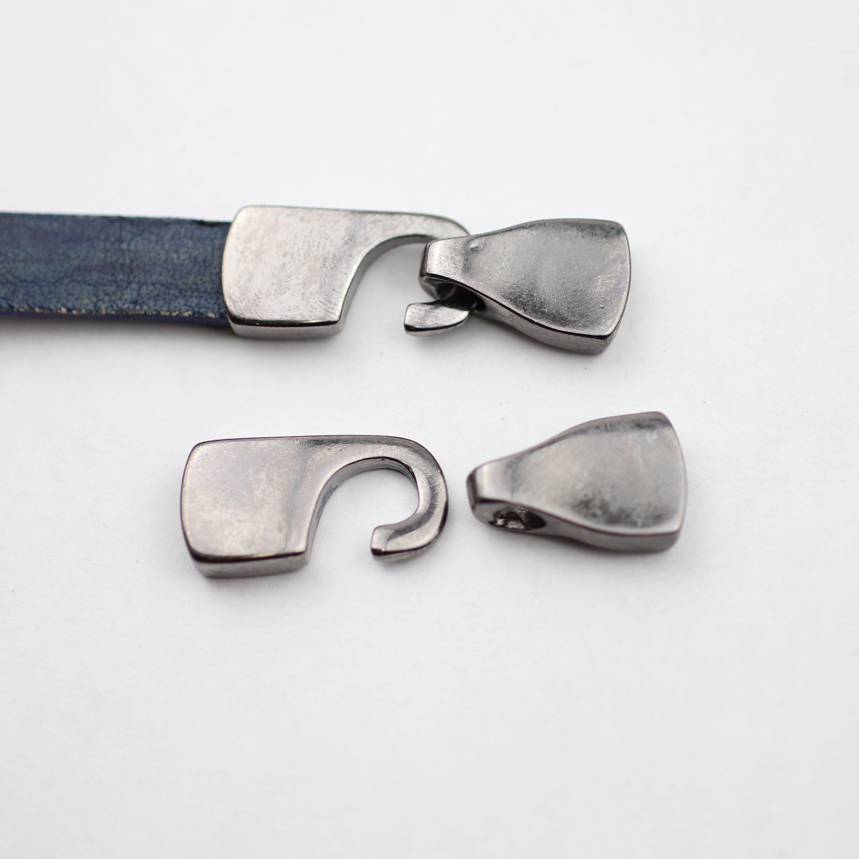 5pcs Gunmetal Bracelet Clasps, Hook Bracelet Clasps, Zamak