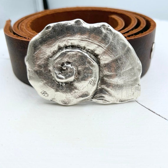 Silver Seashell Belt Buckle: Zamak Ocean Lover Gift - Etsy