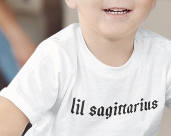 Lil' Sagittarius Zodiac Kids Short Sleeve Tee Youth T-Shirt Gender Neutral Kids Birthday Gift Birthday Shirt Zodiac Gift