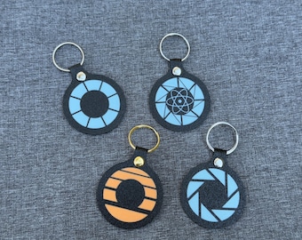 Aperture Science Retro Key Ring Keychain 3D Printed Portal