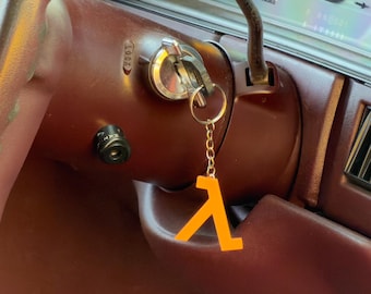 Half-Life Lambda Keychain 3D Printed
