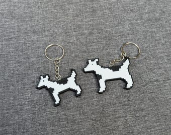 Clarus the Dogcow Retro 3D Printed Keychain Macintosh Pixel Art Moof