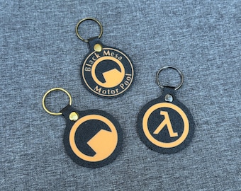 Black Mesa Retro Key Ring Keychain 3D Printed Half-Life