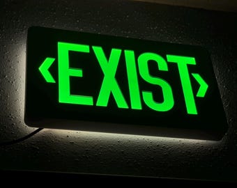 Exist Light-Up Wall Sign Home Decor Night Light Remote Dimmer