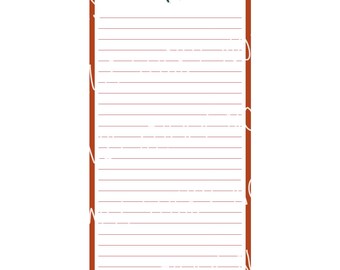 Red Sweetheart Floral To-Do List | Printable Shopping List | 3.5x7.75 Inch | Digital Download