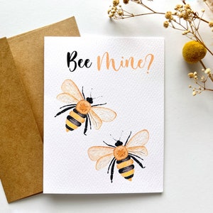 Handgemachte Aquarell Grußkarte | Grußkarten | Valentinstag Karten | Paar Karten | A2 | Bienenbergwerk |
