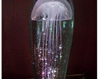 Natural glowing jellyfish