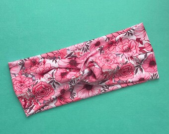 Fuchsia Floral Headband