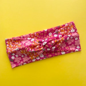 Fuchsia Floral Headband