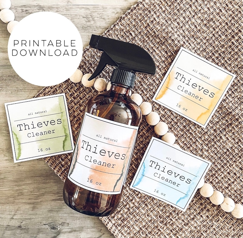 Thieves Cleaner Labels // Colored // PRINTABLE DOWNLOAD - Etsy