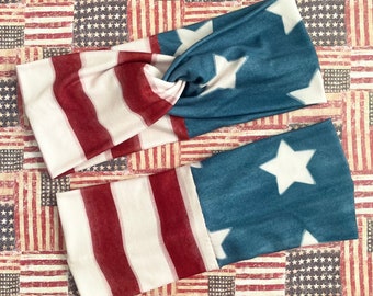 Stars and Stripes Flag Headband // Patriotic// America // 4th of July // Headband