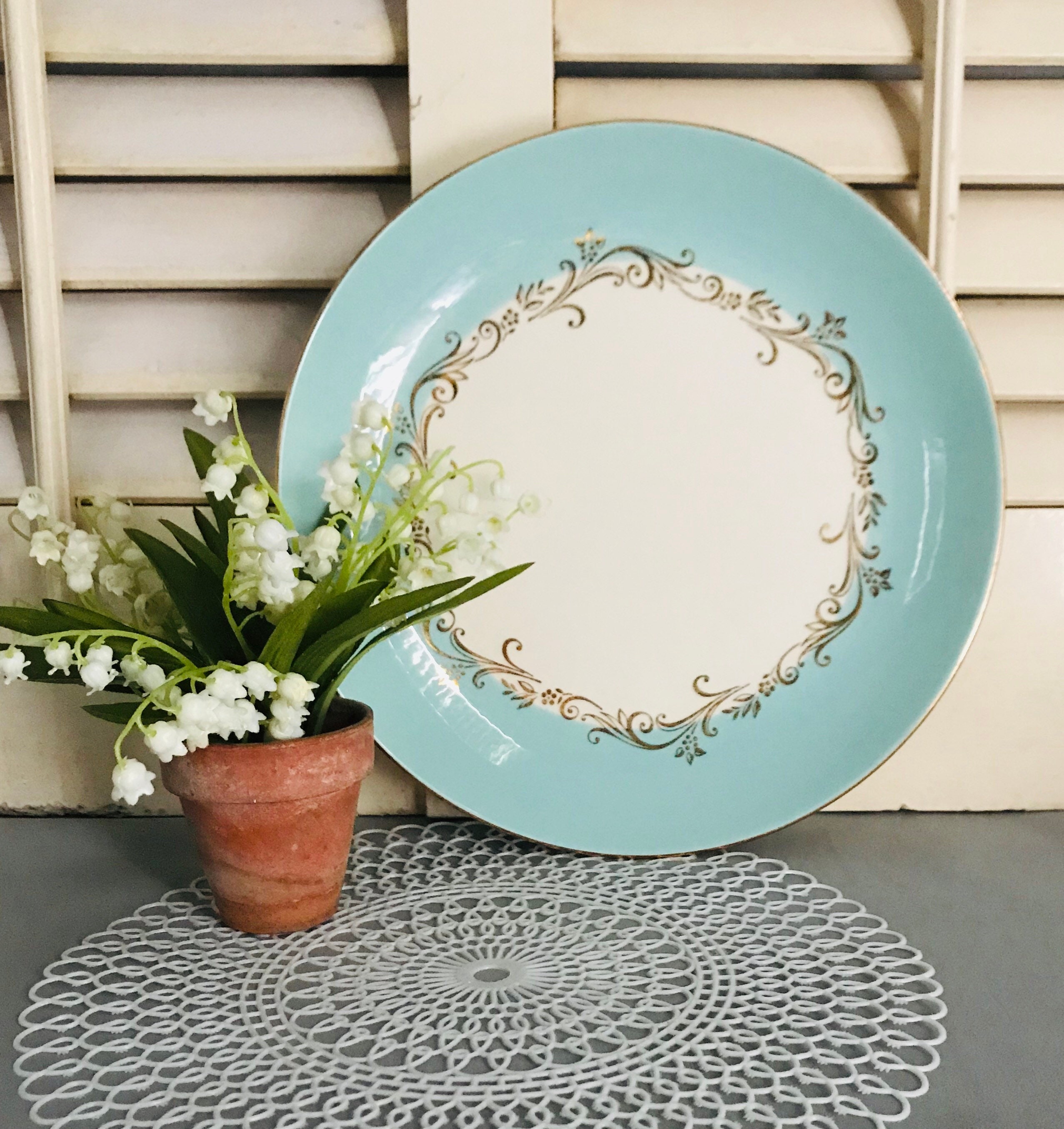 Vintage Lifetime China Co. Semi-vitreous Gold Crown China Plate - Etsy