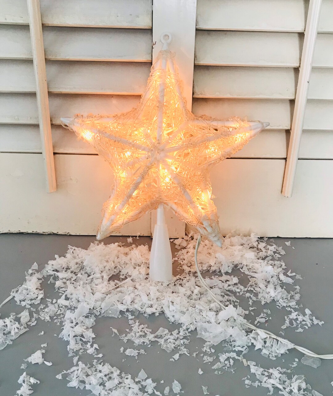 Vintage Light up Christmas Tree Star Topper Etsy