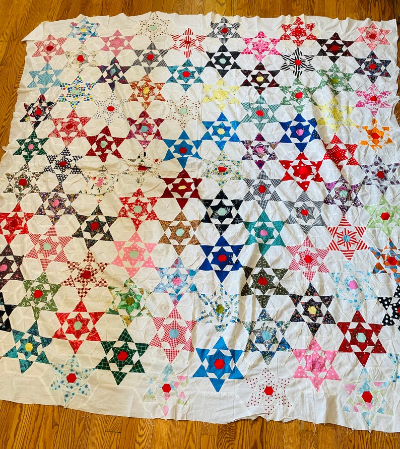 Vintage Handmade Star Quilt Etsy