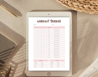 Pink Playful Workout Tracker