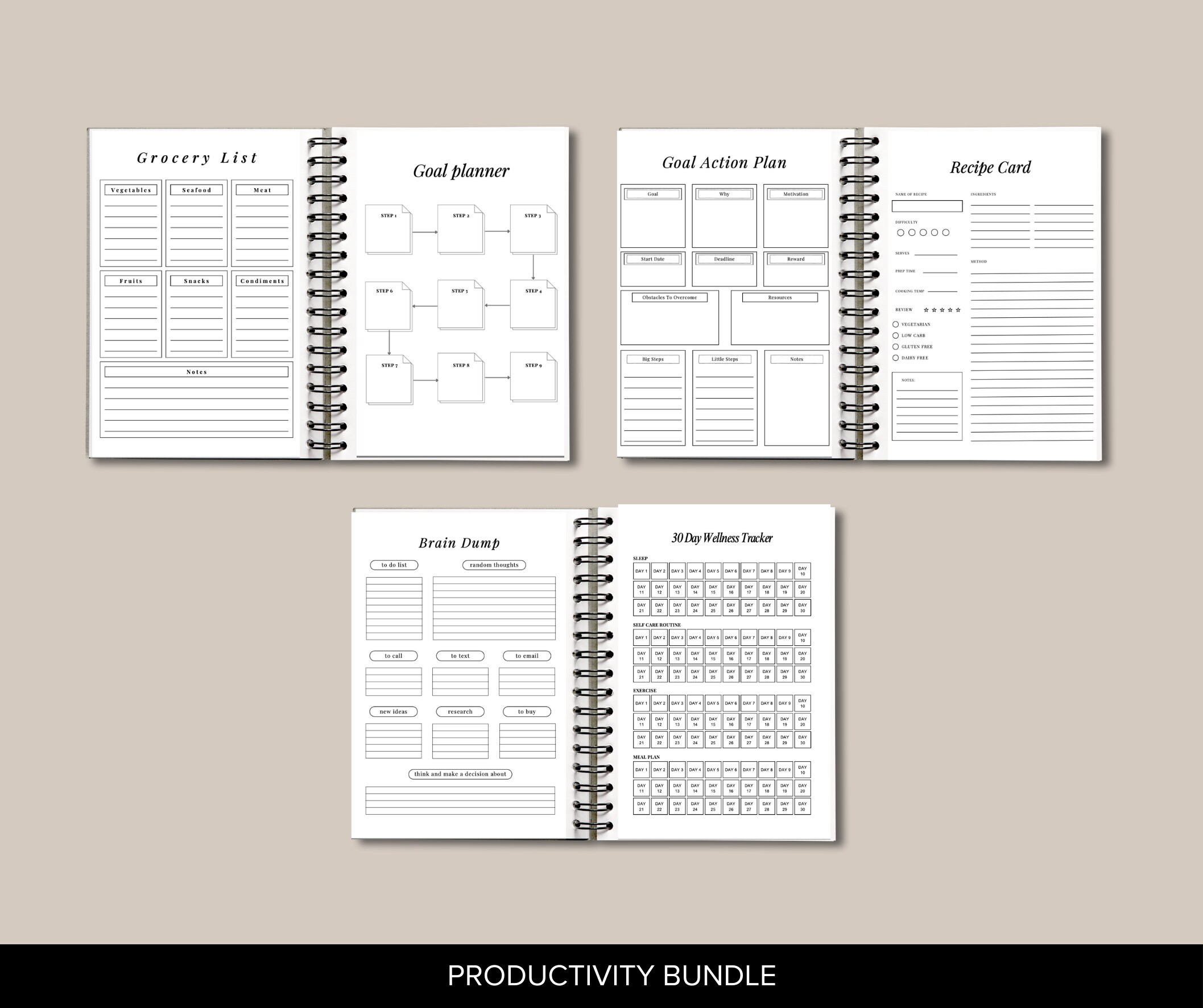 Ultimate 2024 Bullet Journal Planner Bundle Printable Download Mood ...