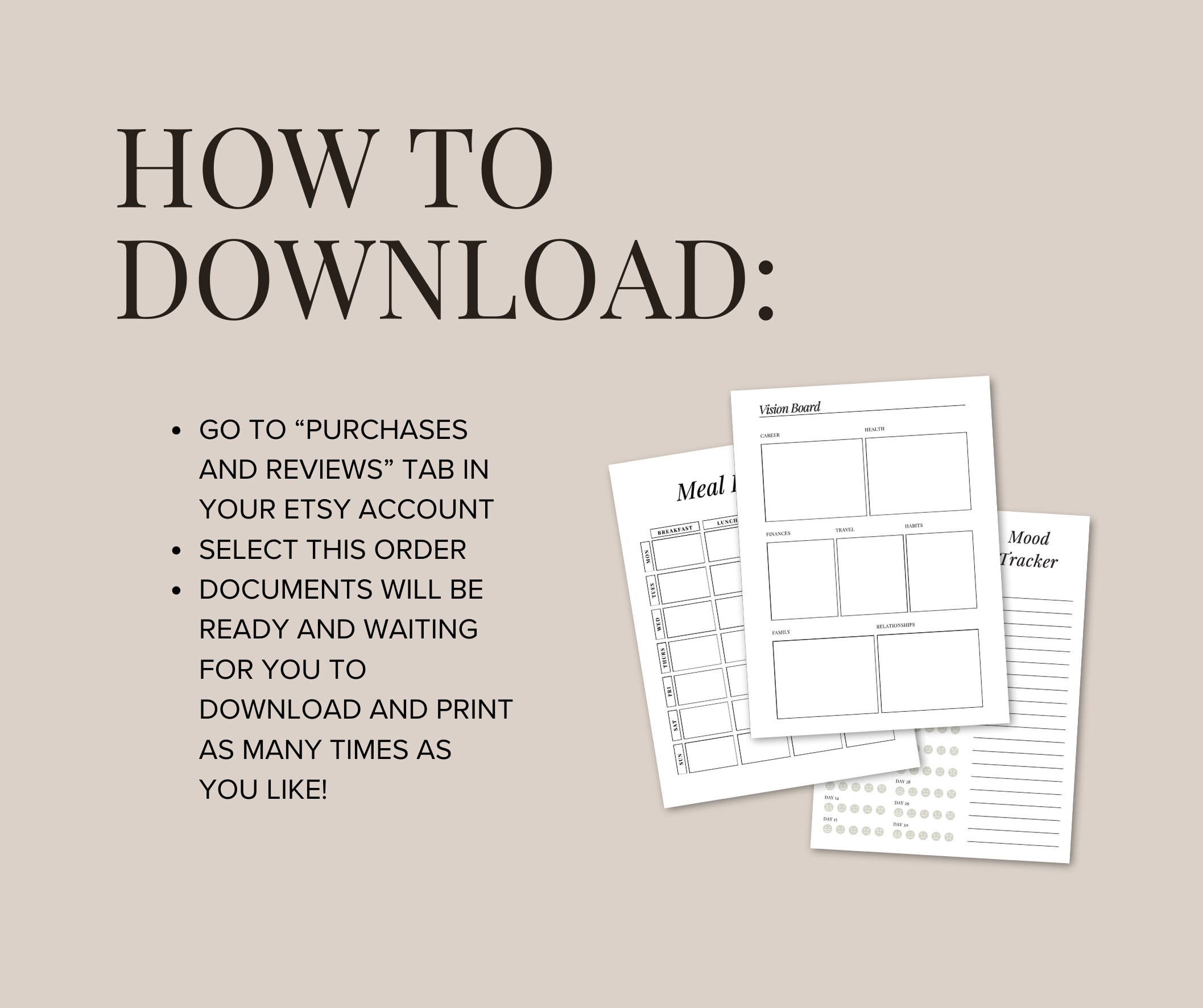 Ultimate 2024 Bullet Journal Planner Bundle Printable Download Mood ...