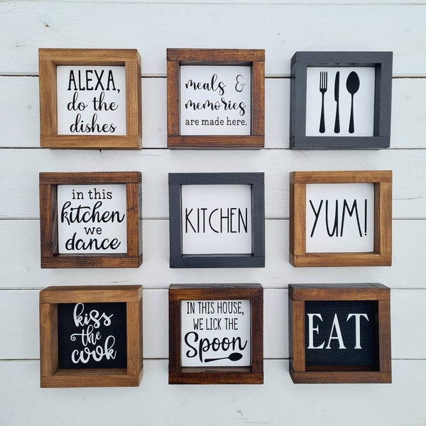 Mini Schilder " Küche ", süße kleine Schilder zum hinstellen im Farmhouse Stil, Landhaus Dekoration, Shabby Chic