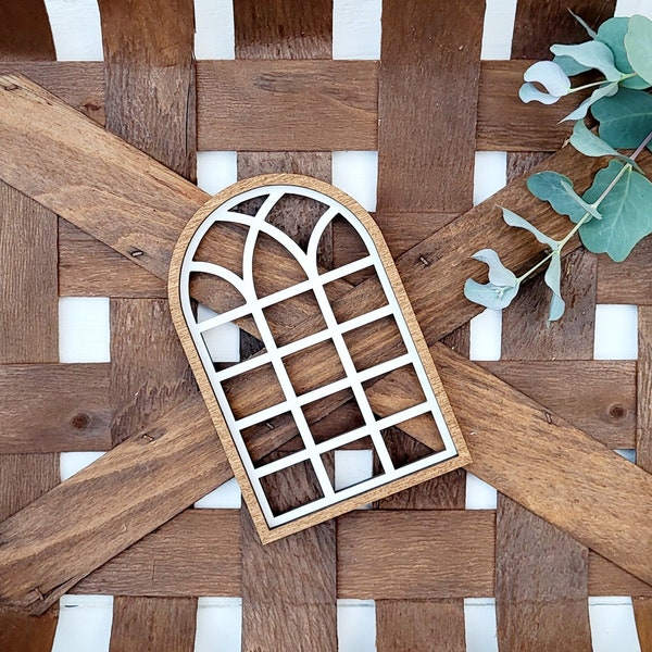 Mini Cathedral Window, Farmhouse Etageren Dekoration, Landhaus