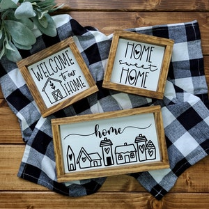 Farmhouse sign "Home", country house decoration