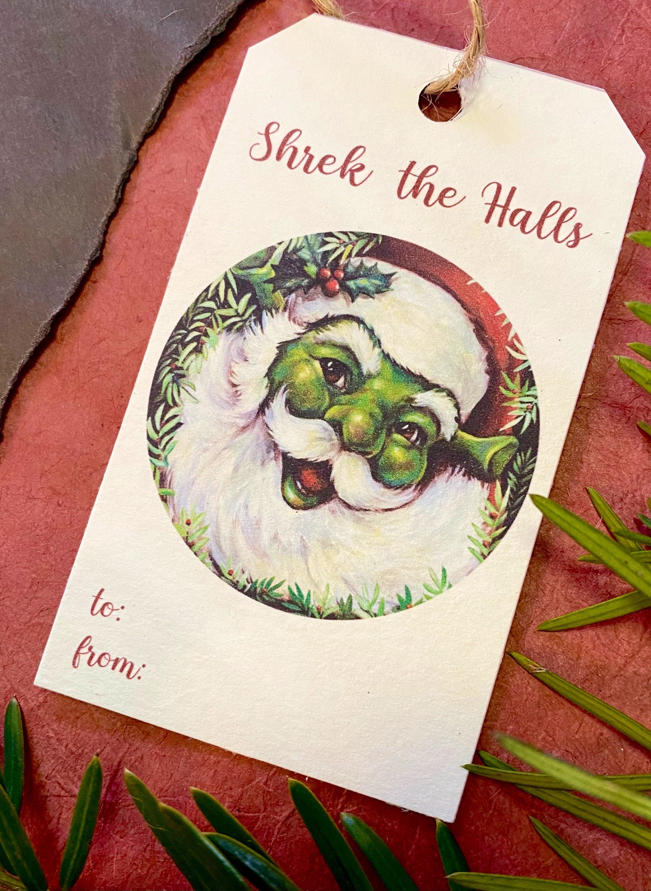 Shrek Santa Gift Tags – Funny 90s Christmas Gift (Digital Download)