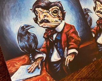 Edgar Allan Padda Konsttryck – Renässansgrodaporträtt