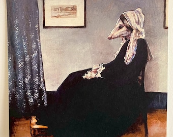 Parodia della stampa della madre opossum di Whistler – Arte rinascimentale dell'opossum