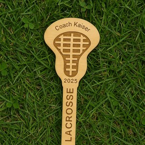 Personalized Wooden Lacrosse Stick Award: Engraved Team Keepsake