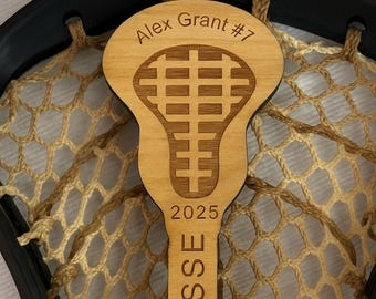 Personalized Wooden Lacrosse Stick Award: Engraved Team Keepsake