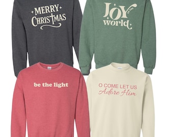 Christian Christmas Sweatshirt | Faith Holiday Crewneck | Christmas Crewneck For Women | Christian Crewneck For Women | Crewneck Sweatshirt