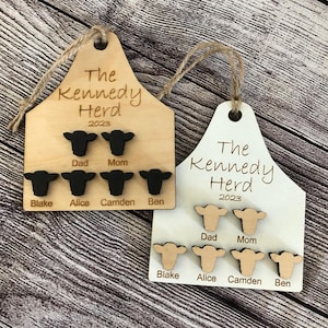 Personalized Ornament | Personalized cow ornament | Cow Ornaments | Farm Ornament | Cow Ornament | Farm Animal Ornaments | wood ornament|