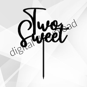 Zwei süße SVG-Kuchendeckel, SVG-Datei, Laser Cut-Datei, zwei süße Kuchendeckel, Kuchendeckel, digitale SVG-Datei, Geburtstags-Kuchendeckel