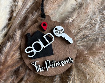 Personalized New Home Ornament 2026 | Housewarming Christmas Ornament | First Home Gift | Real Estate Agent Closing Gift