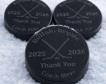 Personalized Engraved Hockey Puck: Coach or Team Gift Engraved Hockey Puck Coach Gift Player Gift