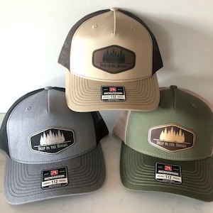 Custom Logo Leatherette Patch Trucker Hat: Business Merch Richardson and Yupoong