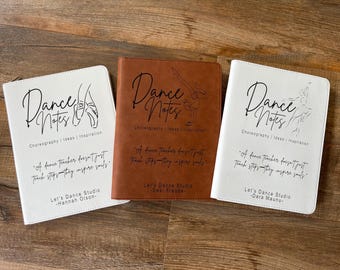 Personalized Dance Portfolio Binder | Custom Zippered Dance Notes Organizer | Dance Teacher Gift | Choreography Notebook | Dance Studio Gift