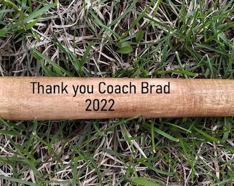 Personalized mini wooden bat | great team player or coach gifts | add team name | add player name | thank you coach | gifts for team | gift