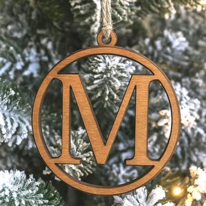 Personalized Initial Gift Tag: Rustic Boho Christmas Monogram