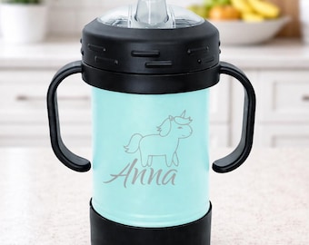 Personalized Sippy Cup: Laser Engraved Stainless Steel Polar Camel