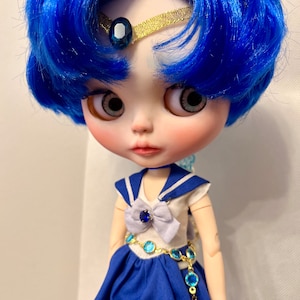 Sailor Mercury Custom Blythe Doll 30cm