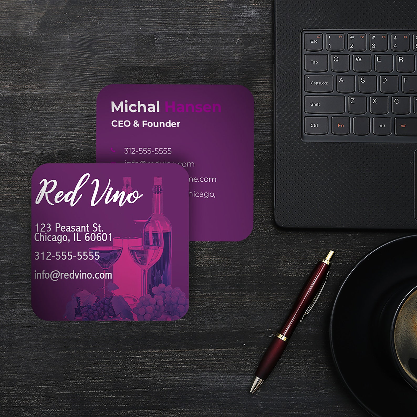 Business Cards Square Business Cards Shape Business Card Printed